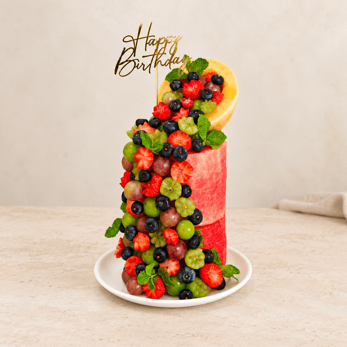Melon Waterfall Cake - La Fruita