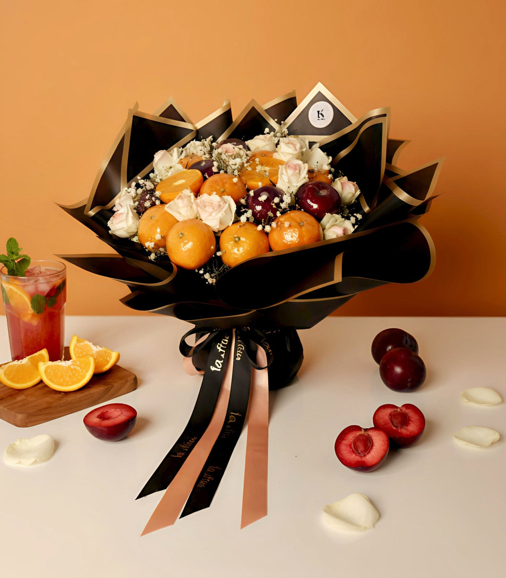 Orange & Plum Fruit Bouquet - La Fruita